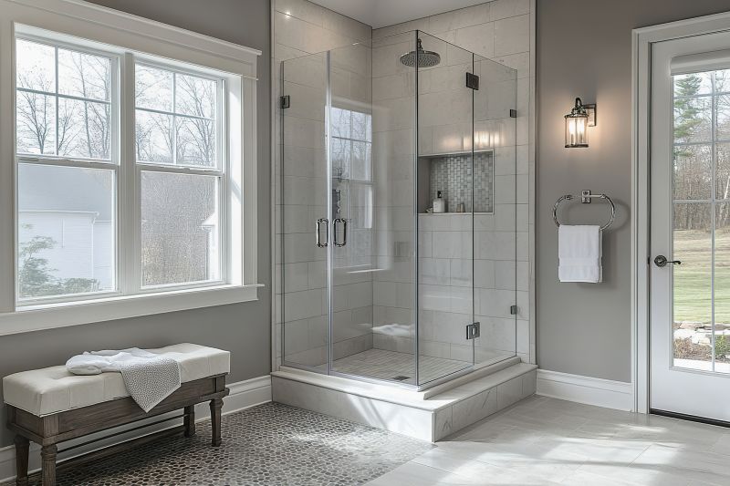 Elegant Shower with Custom Tiles